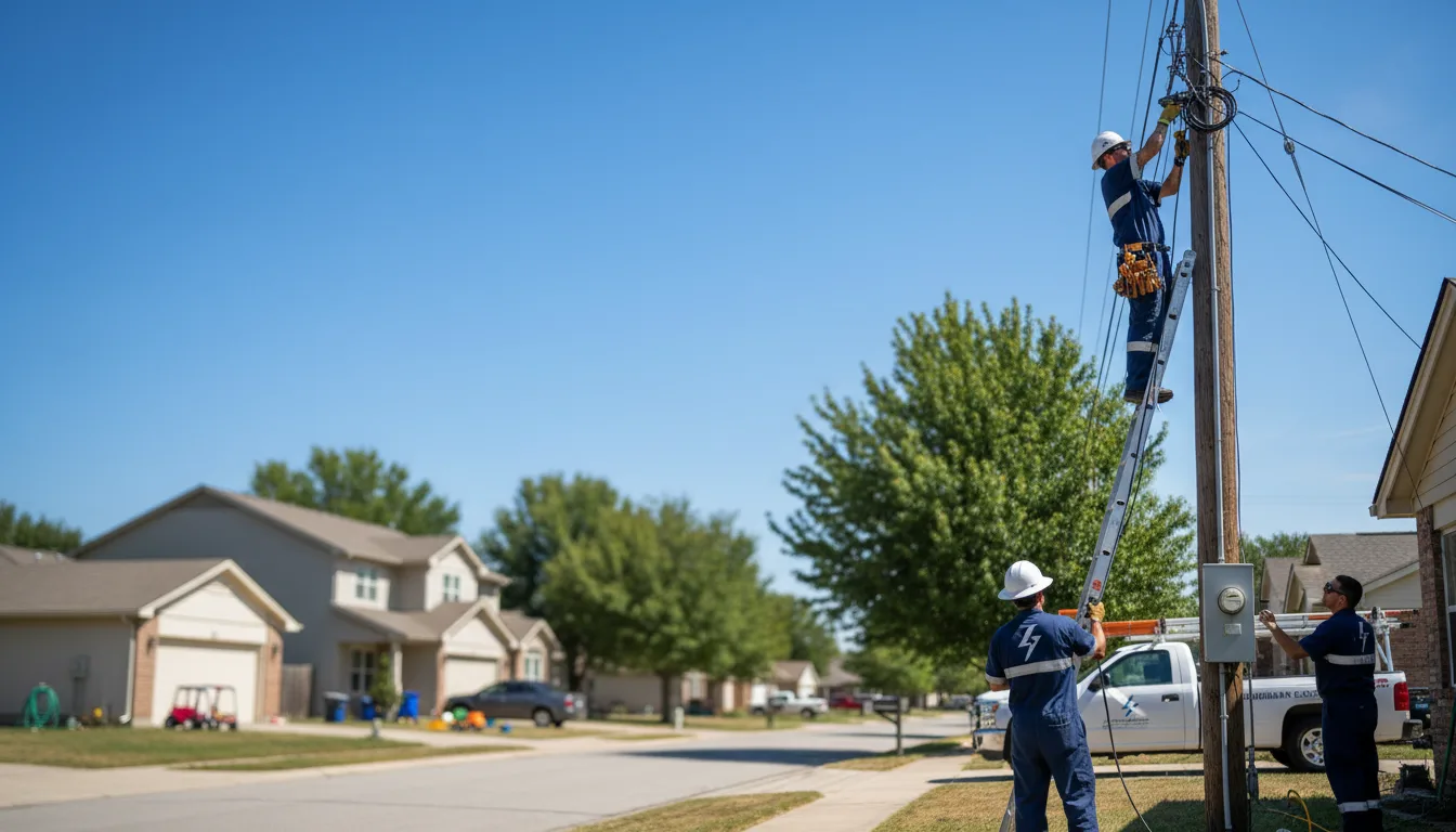 Residential electrician providing installation services in Bigelow, AR